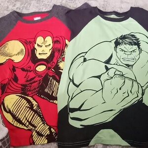 Iron Man and Hulk tops
